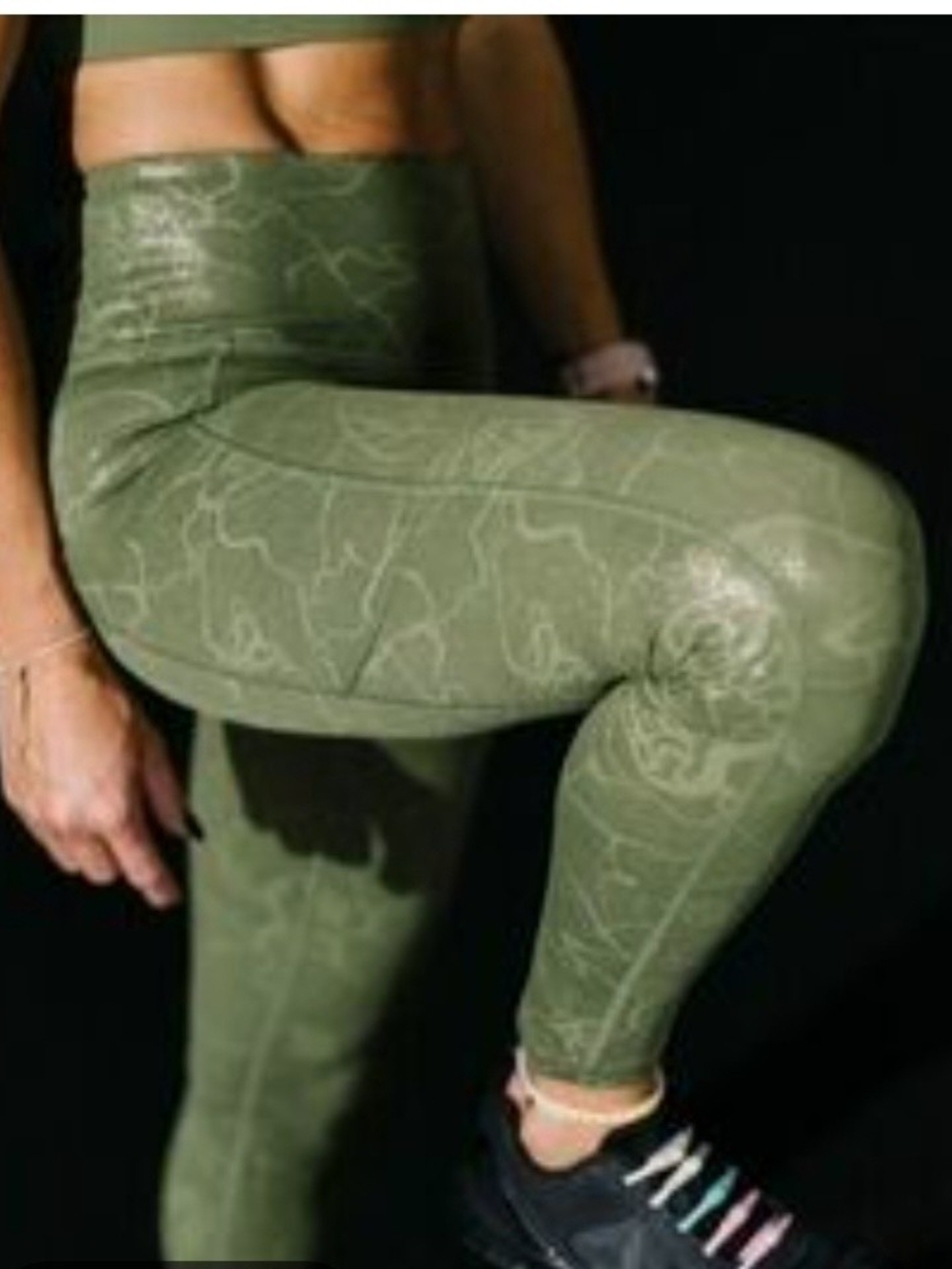 ZYIA Olive Green Sculpting High-Waist Leggings
